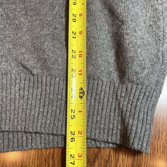 Gap Lambswool Sweater Men XL Heather Grey Bear Graphic Crew Casual Comfort - Picture 5 of 7